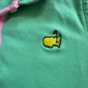 Masters Kids Green Polo with Pink Trim